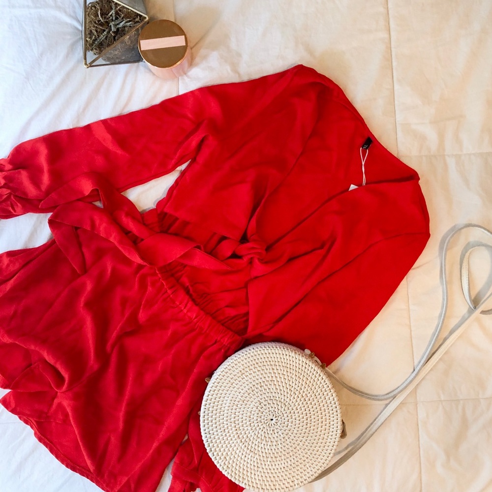Short Red Romper